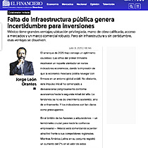 Falta de infraestructura pblica genera incertidumbre para inversiones
